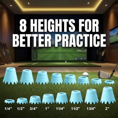 Plastic Golf Simulator Tees, 1/4 to 2 Inch - Image 2