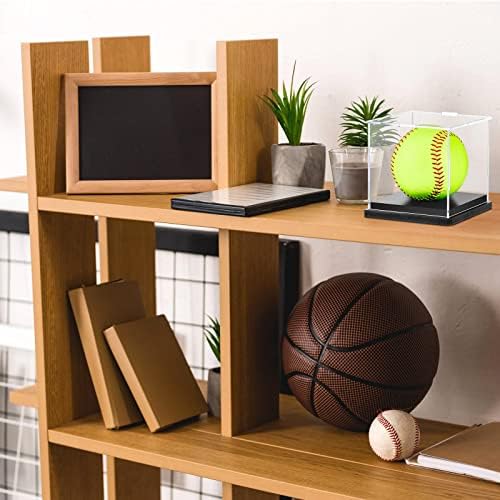 Leinuosen 4 Packs Softball Display Case Plastic Softball Holder Stand Baseball - Image 6