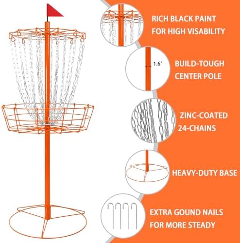 TARUMG 24-Chains Disc Golf Basket - Image 2