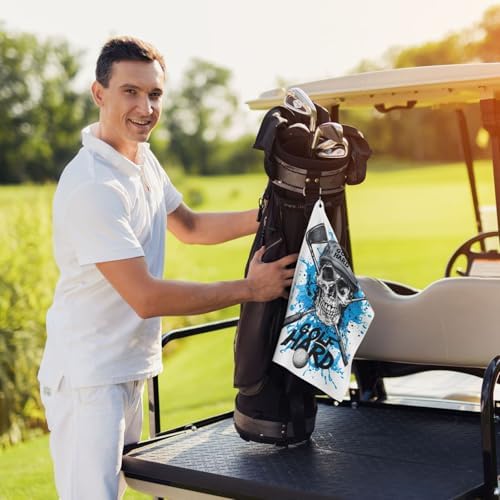 Vibrant Skull Golf Towel Microfiber - Image 6