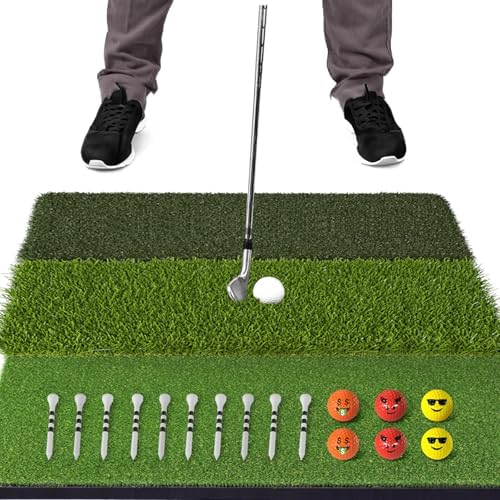 JAYA Golf Hitting Mat with Heavy Rubber Base, Foldable Golf Practice Mat by JAYASPORTS