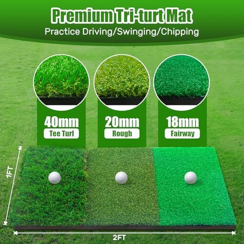 Golf Net with Practice Mat, Golf Hitting Aid Nets 10x7FT - Image 6