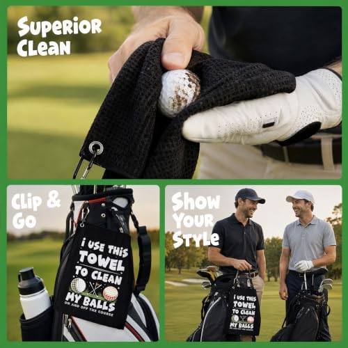 1pcs Custom Logo Golf Towel, Portable Golf Ball Cleaning Towel - Image 3