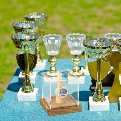 Hooqict Championship Ring Display Case Clear Acrylic Ring Case Display Box UV - Image 6