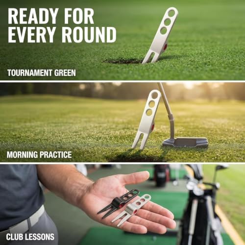 1 Pc Silver Golf Ball Fork Pivot Divot Repair Tool Compatible Divot Tools - Image 5