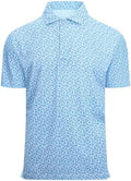 Alex Vando Mens Golf Shirt Moisture Wicking Classic Print Golf Shirts by AlexVando