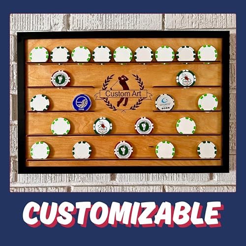Customizable Golf Poker Chip Ball Marker Display Frame - Image 2