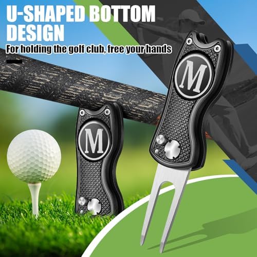 Golf Divot Repair Tool with Letter Ball Marker Custom Monogrammed Initial Green - Image 4