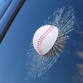 Broken Glass 3D Sticker Car Window Ball Hits Self Adhesive Funny Car Stickers by COGEEK