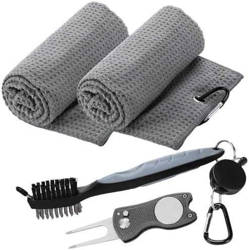 Aulock Golf Towel and Brush Set, Microfiber Towels by Aulock