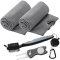 Aulock Golf Towel and Brush Set, Microfiber Towels by Aulock