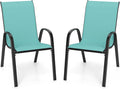 Giantex Patio Chairs Set of 2, Stackable Outdoor Dining Chairs by Giantex