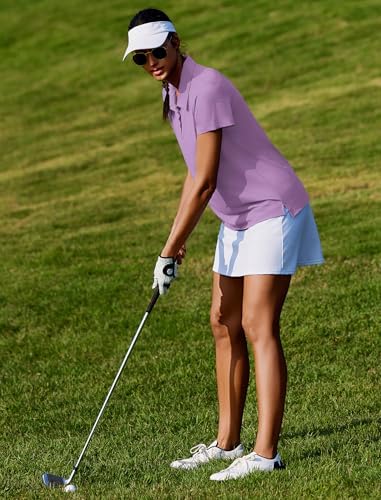 PINSPARK Women's Golf Shirt UPF 50+ Polo Shirts Short Sleeve Tennis Tops - Image 6