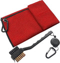 Golf Towel & Brush Cleaning Set, Microfiber Waffle by ATTRACTIVE