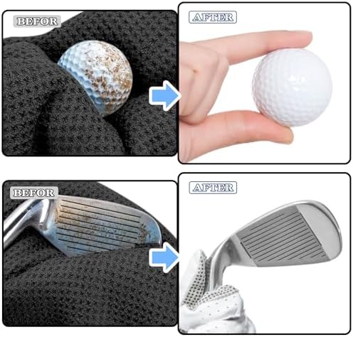 Seticek 2 Pack Golf Towel with Golf Brush, Super Absorbent Towel - Image 5
