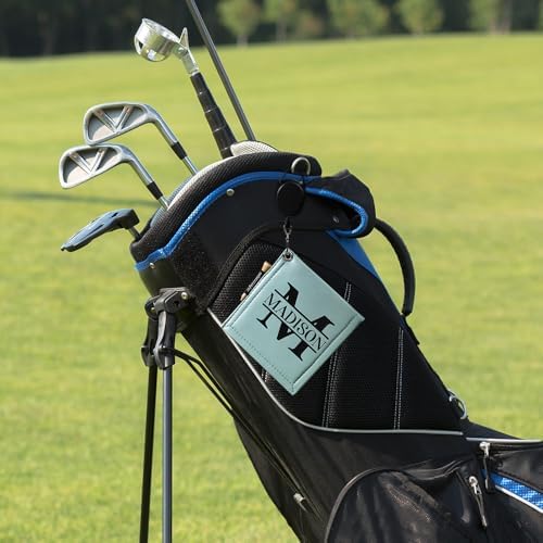 Personalized Golf Ball Leather Towel - Image 5
