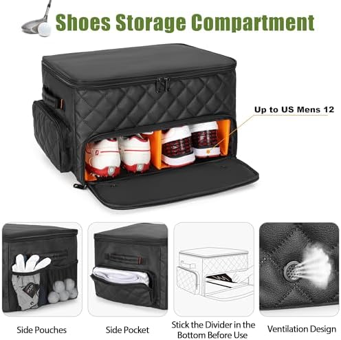 PGmoon 2 Layer Golf Trunk Organizer, Golf Car Storage Organizer - Image 3