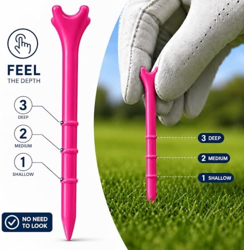 100/150 Pack Professional Plastic Golf Tees 3-1/4", Premium Durable Golf Tee - Image 3