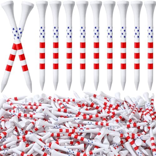 Mudder 600 Pcs 3-1/4" 2-3/4" 1-1/2" Patriotic Golf Tees Bulk by Mudder