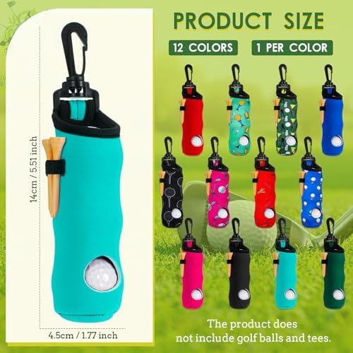 WILLBOND 12 Pcs Golf Ball Pouch, Tee Holder - Image 3
