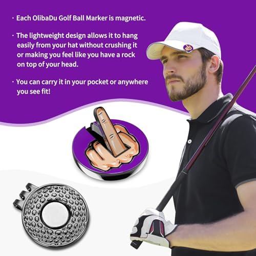 Premium Magnetic Middle Finger Golf Ball Marker Cap Clip Set - Image 4