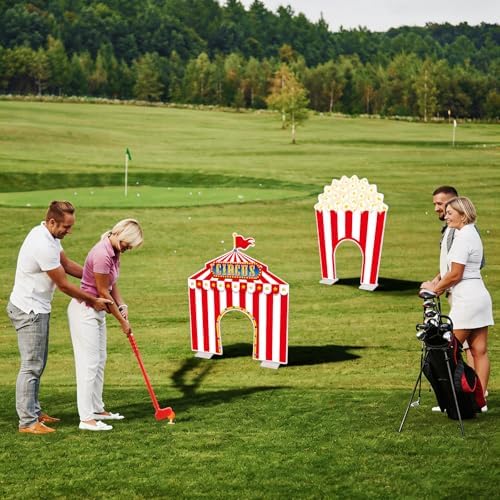 19 PCS Carnival Party Mini Golf Game Set Circus Tent Popcorn Game Set Include - Image 4