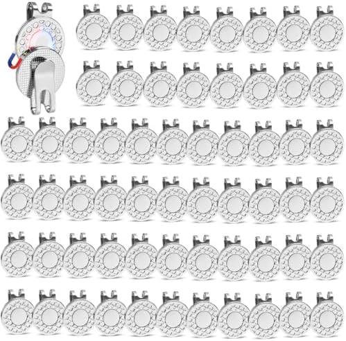 FINGER TEN Golf Hat Clip Magnetic Silver Set 3/6/9/12 Pack by FINGERTENSport