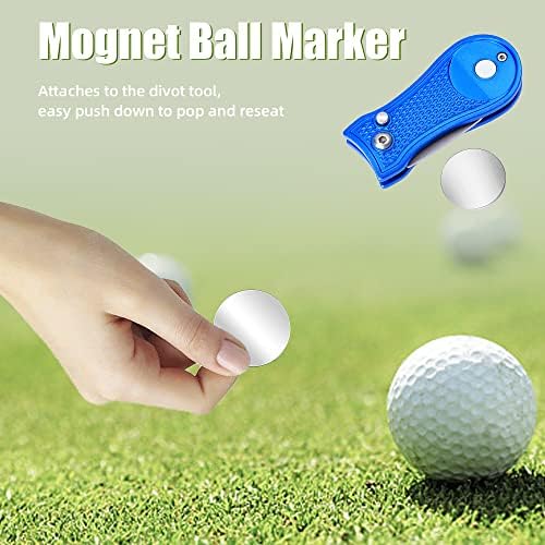 Mile High Life Golf Divot Repair Tool Metal/Foldable w Magnetic Ball Marker - Image 3