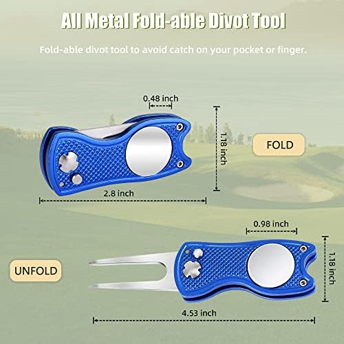 Mile High Life Golf Divot Repair Tool, All Metal Foldable Divot Tool - Image 4