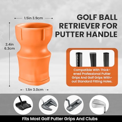 Golf Ball Retriever for Putter Value 3 Pack，Durable Flexible Rubber Suction Cup - Image 3