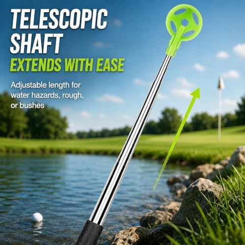 Golf Ball Retriever for Water，9Ft/12Ft/14.5Ft/16.3Ft Telescopic Stainless Steel - Image 4