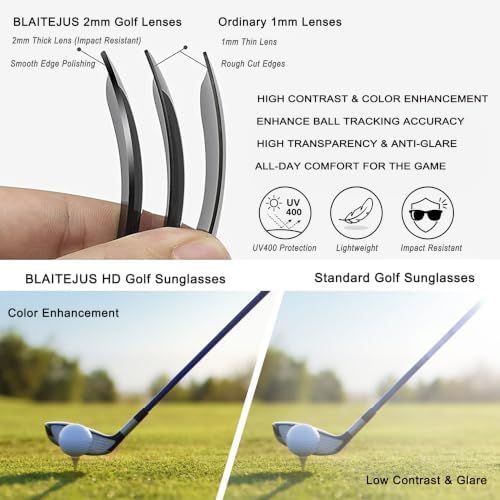 HD Golf Ball-Finding Sunglasses Men & Women UV400 See Ball Better - Image 3