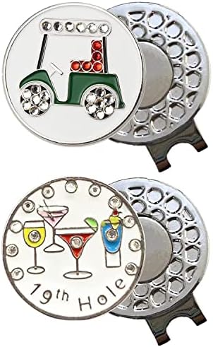 Golf Ball Markers with Hat Clips by Nuorao
