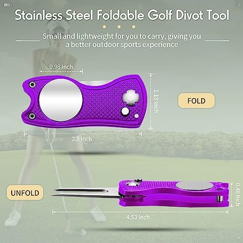 Skylety 4 Pcs Golf Divot Repair Tool Foldable - Image 2