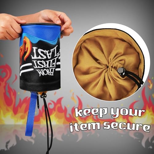 Craftsman Golf Black Blue Rock Style Skull Valuables Bag Pouch - Image 3