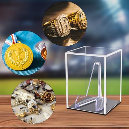 Hooqict Championship Ring Display Case Clear Acrylic Ring Case Display Box UV - Image 7