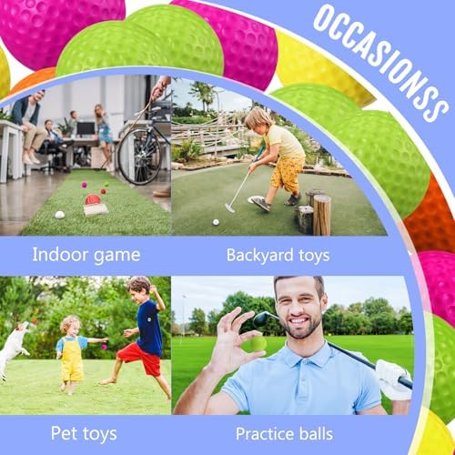 Junkin 24 Pcs Foam Golf Balls Practice Realistic Feel - Image 6
