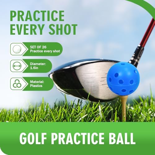 Plastic Golf Balls Practice Limited Flight Golf Training Ball Hollow Swing - Image 3