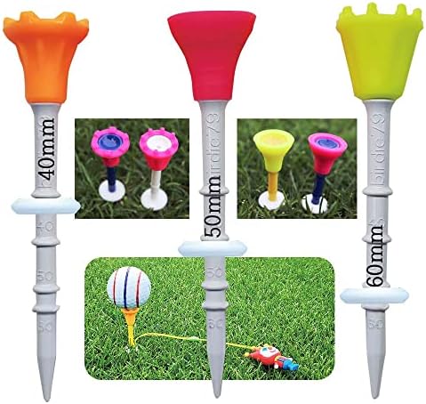 BIRDIE79 Upgraded Premium Big Head Golf Tees 3-1/4 – Height Adjustable – Easy by Birdie79Golf
