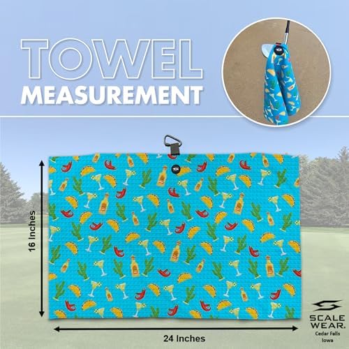 Magnetic Microfiber Waffle Golf Towel Large 16"x24" Clean - Image 6