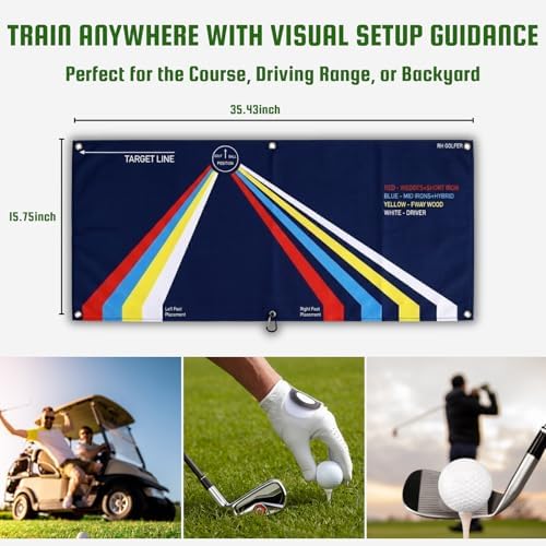 Golf Towel Training Aid for Beginner Golfers, Portable Golf Swing Plane Trainer - Image 3