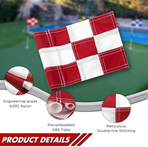 KINGTOP Checkered Mini Golf Flags - Image 2