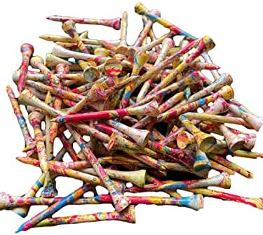 TH Golf 100 PCS Bamboo Golf Tees | Multiple Colours & Sizes | Castle Golf Tees - Image 2