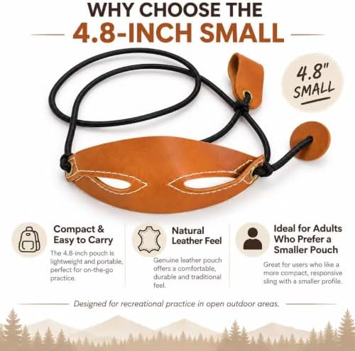 Shepherd Sling, Genuine Leather Pouch, Golf Ball Thrower - Image 7