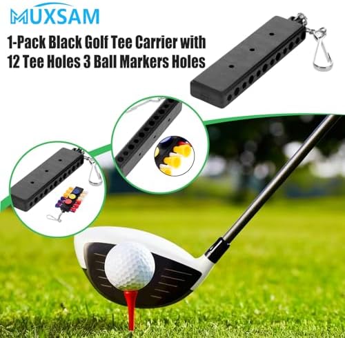 MUXSAM Black Golf Tee Holder for Bag - Image 4