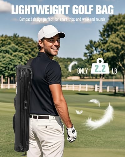 Golf Stand Bag, Lightweight Par 3 Golf Bag Holds Up to 7 Clubs - Image 2