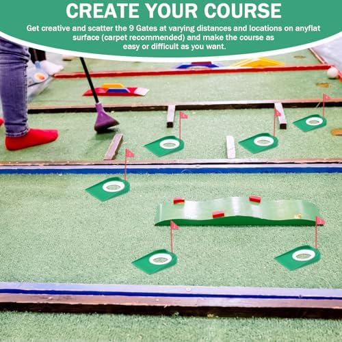 6 Pcs Golf Putting Cup and Flag Plastic Golf Hole Training Aids Training Putters - Image 5