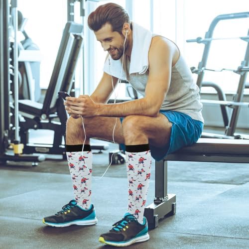 White Baseballs Stitching Compression Sock - Image 6
