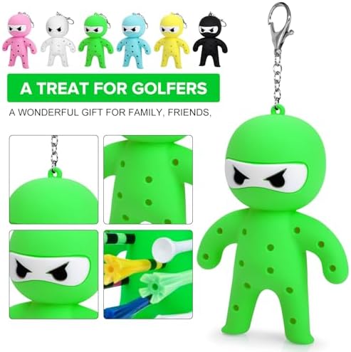 Golf Tee Holder, Ninja Portable Funny Golf Tees Holder Keychain Golf Gift Golf - Image 4