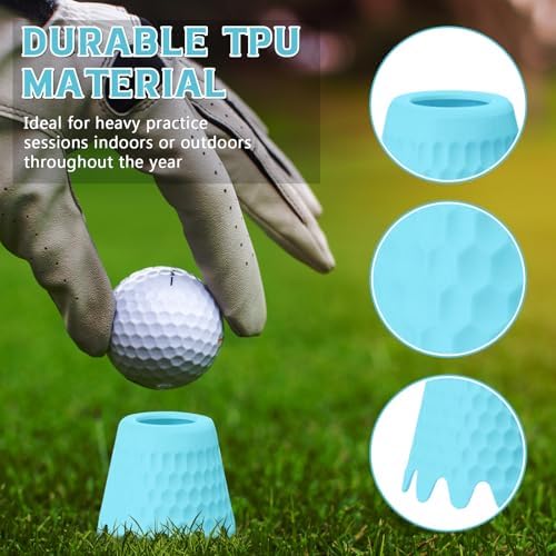 8 Pack Golf Simulator Tees, TPU Golf Tees 1/4"-2" Height - Image 3